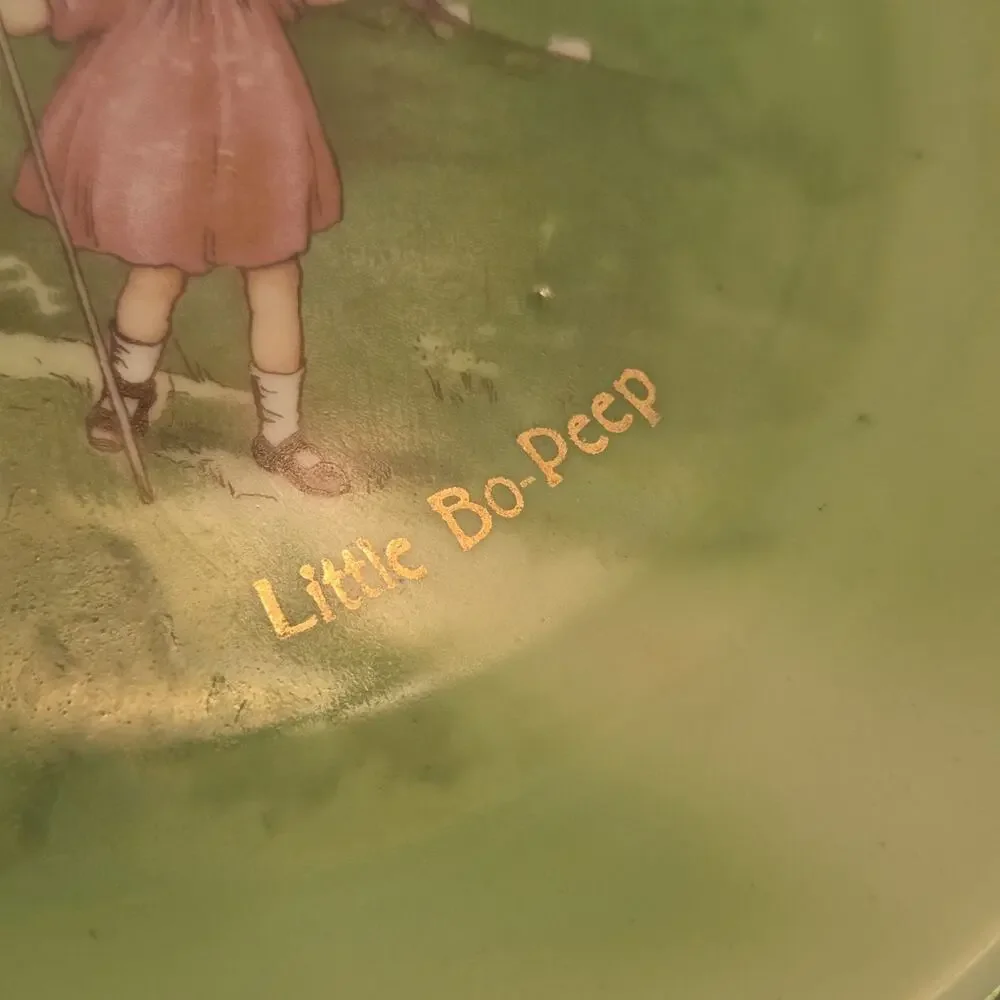 Antique Little Bo Peep Nursery Rhyme Royal Bayreuth Bavaria Porcelain Plate